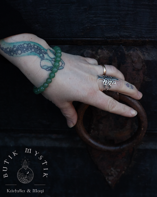 Armband i kristall - Grön Aventurin 8mm