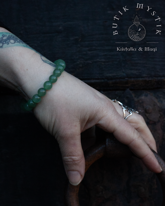 Armband i kristall - Grön Aventurin 8mm