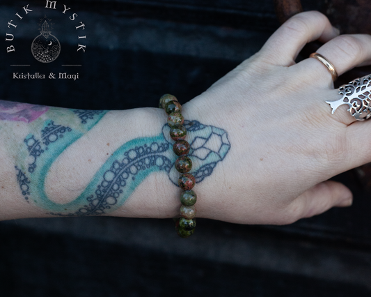 Armband - Blodjaspis 8mm