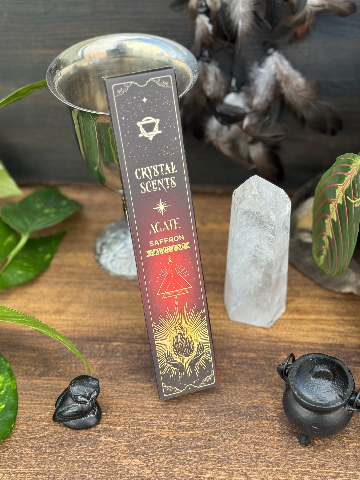 Crystal scents - Agate - Saffron - Smudge kit