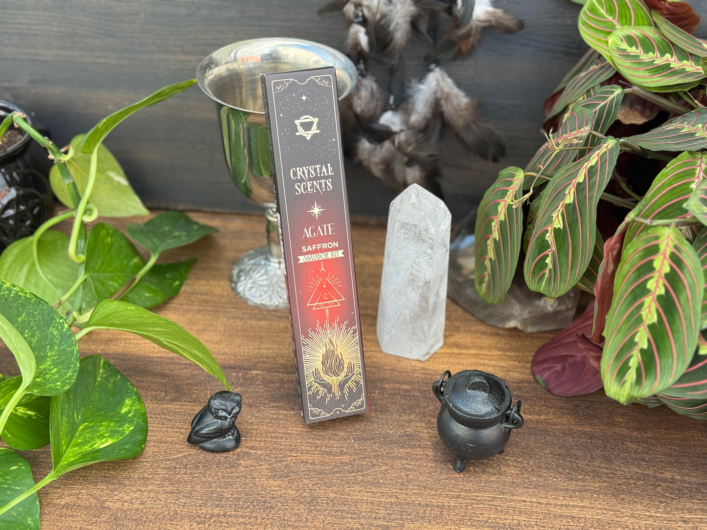 Crystal scents - Agate - Saffron - Smudge kit