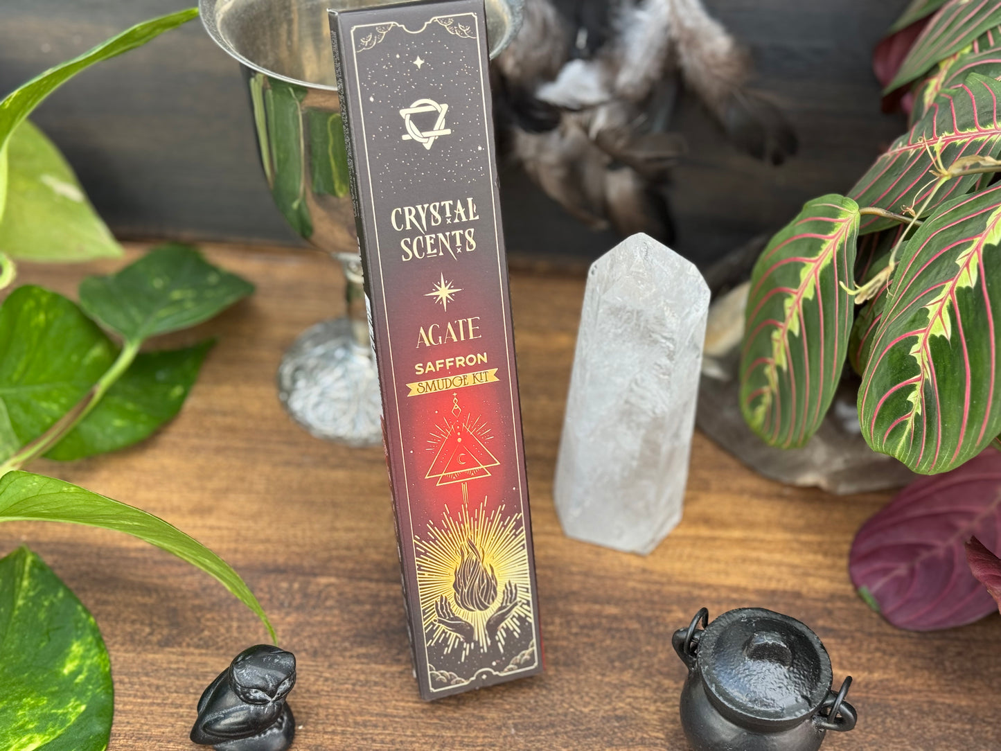 Crystal scents - Agate - Saffron - Smudge kit