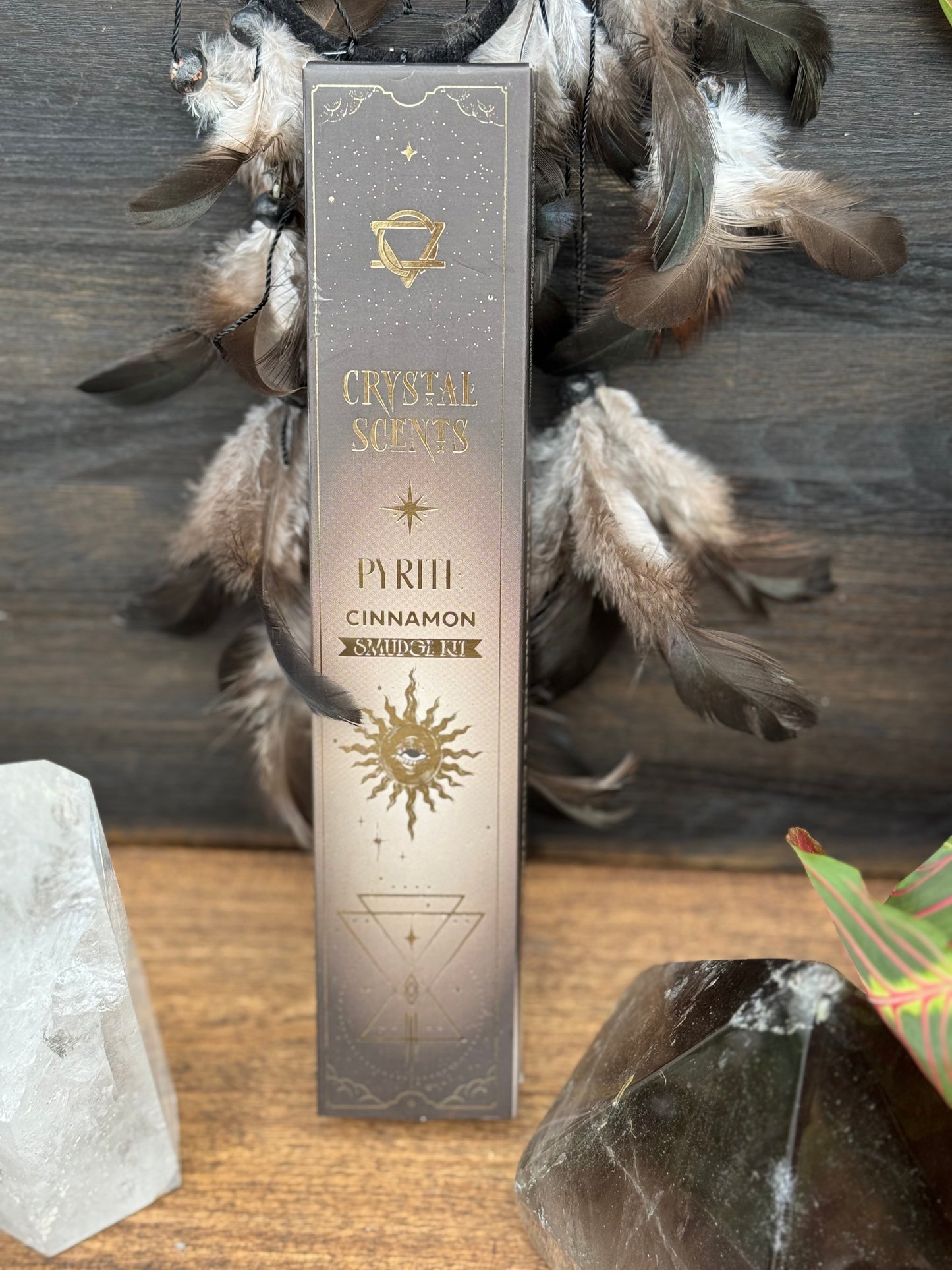Crystal scents - Cinnamon - Pyrite - Smudge kit