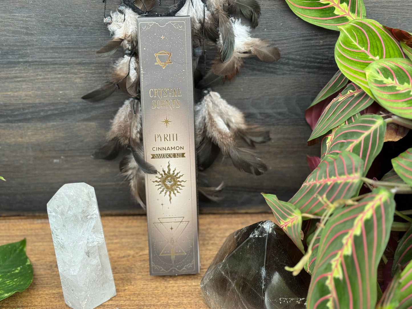 Crystal scents - Cinnamon - Pyrite - Smudge kit