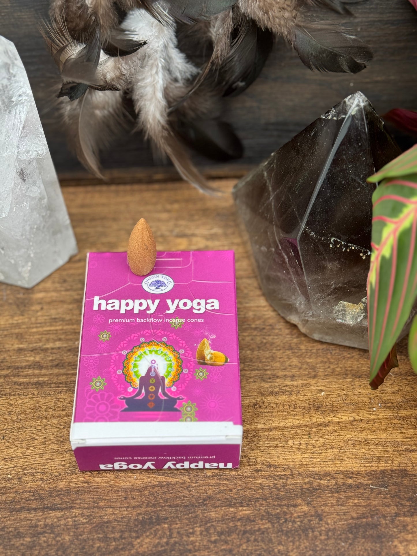 Green Tree Backflow rökelsekon - Happy Yoga