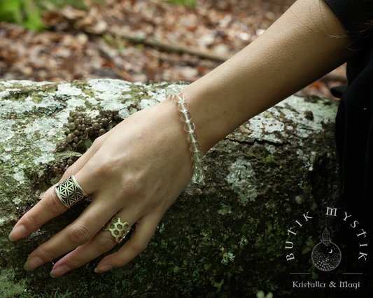 Armband i kristall - Bergskristall