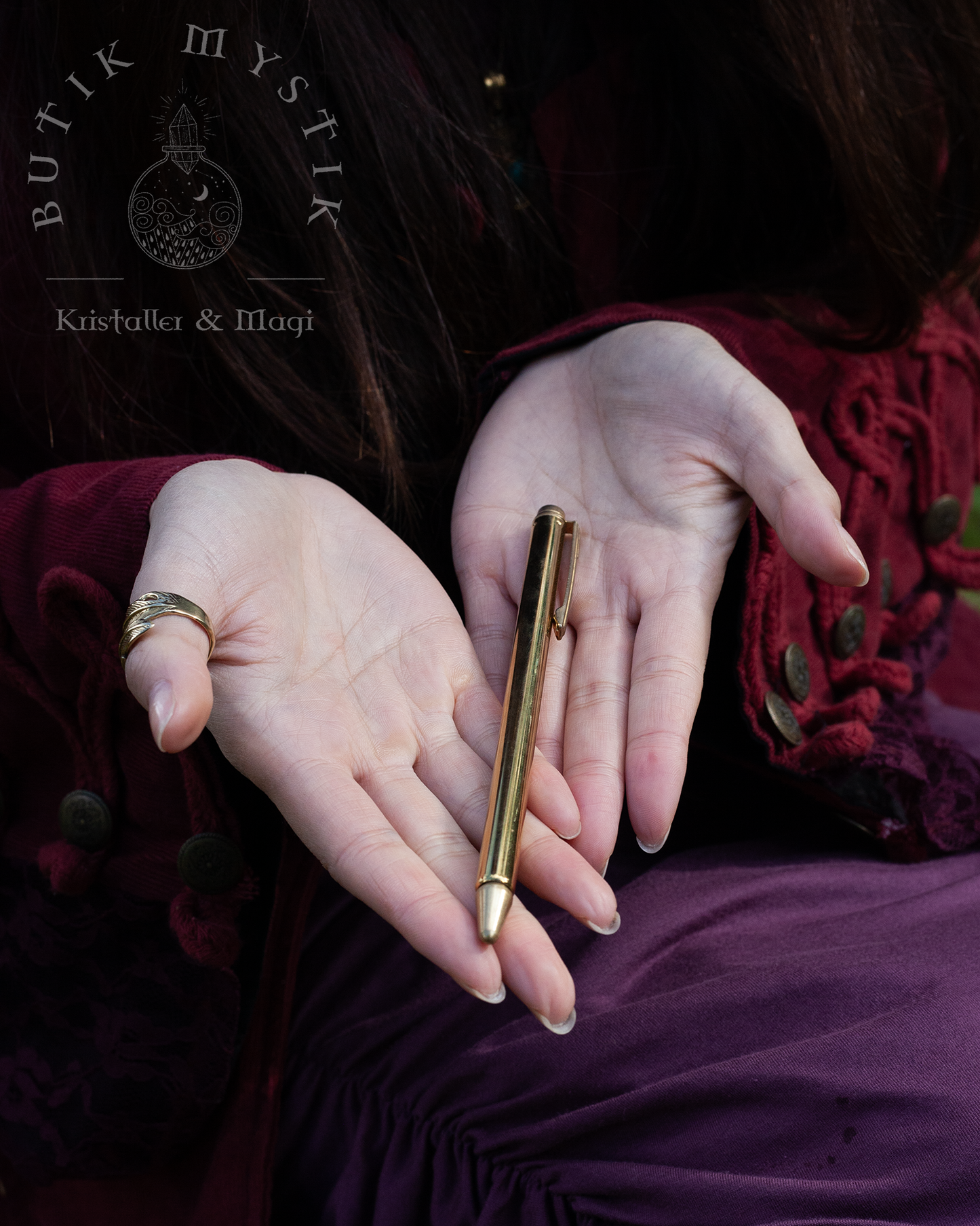 Pekare - mässing, utfällbara teleskoppekare