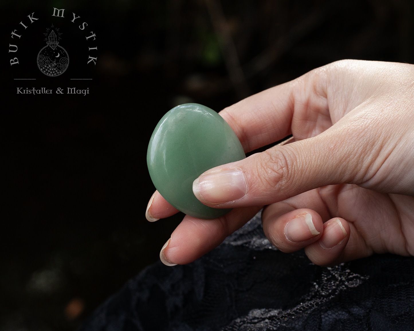 Grön aventurin - tumsten * touch stone