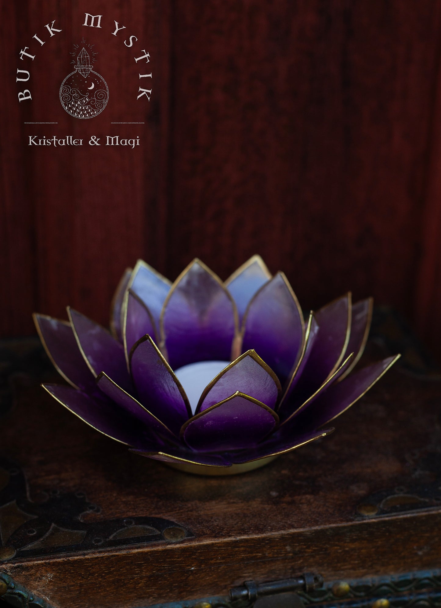 Lotus ljuslykta - ljuslila
