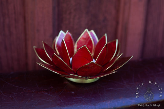 Lotus ljuslykta - Röd