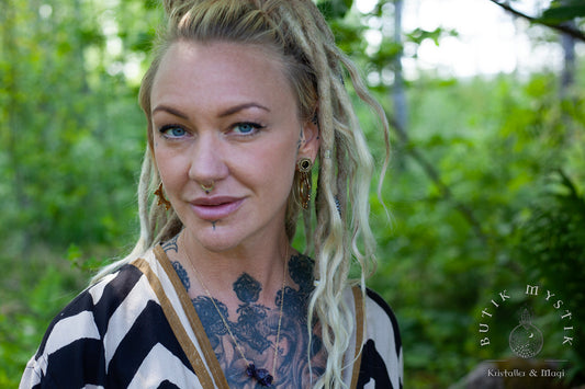 Örhängen i mässing - Stora spiraler