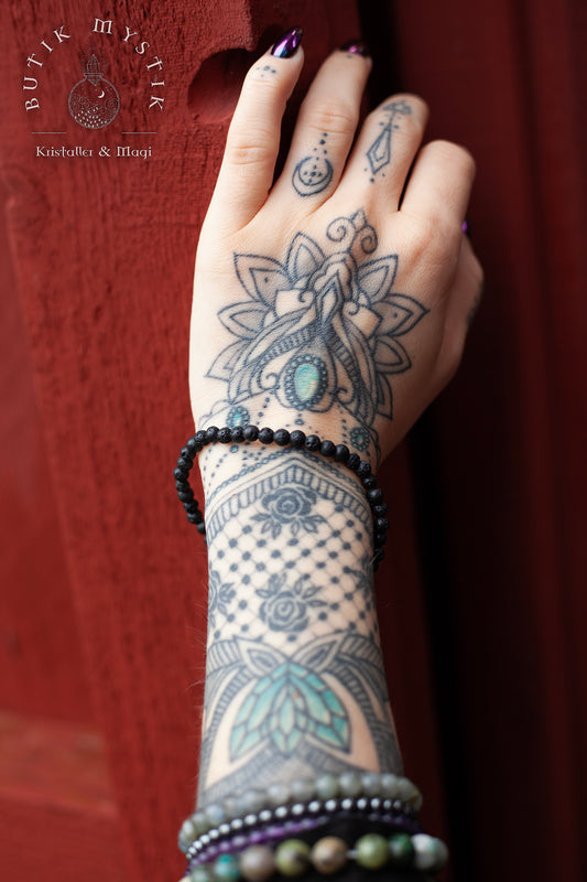 Armband i kristall - Lava 4mm