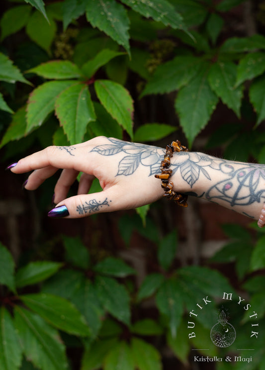 Armband i kristall - Tigeröga