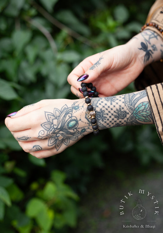 Armband i kristall - Lava 8mm
