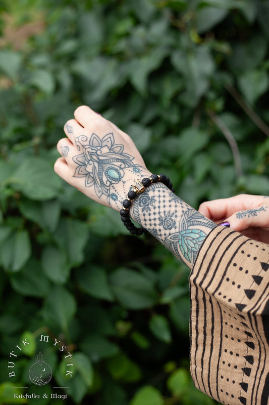 Armband i kristall - Lava 8mm