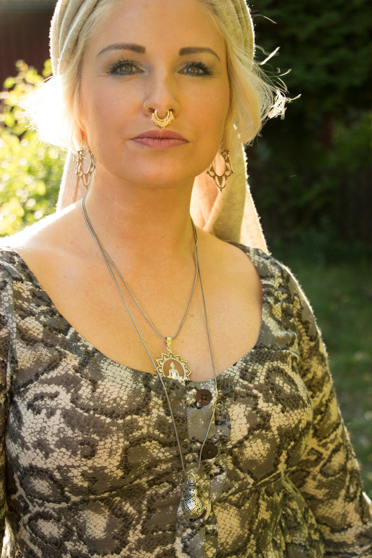 Silverhalsband - Buddha