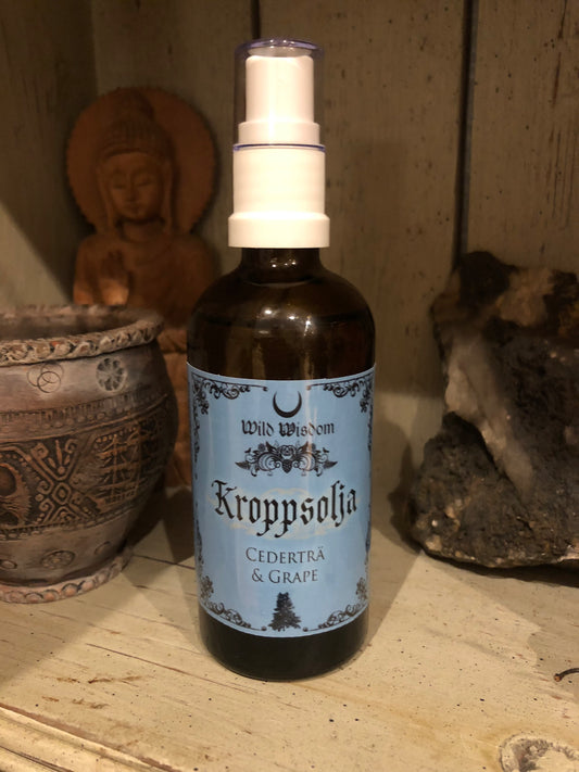 Kroppsolja - Cederträ och Grape - Wild Wisdom - Ekologisk