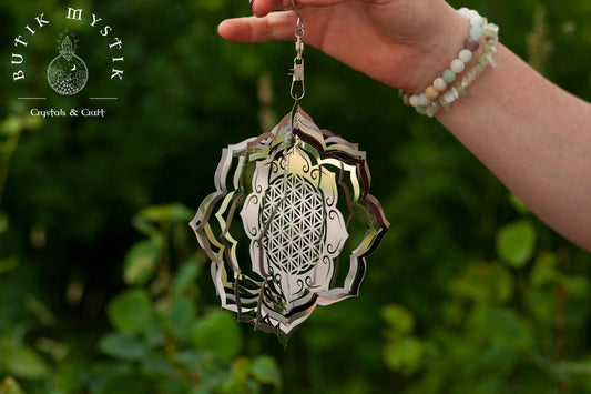 Trädgårdsprydnad - Solfångare - Vindspel - Flower of Life