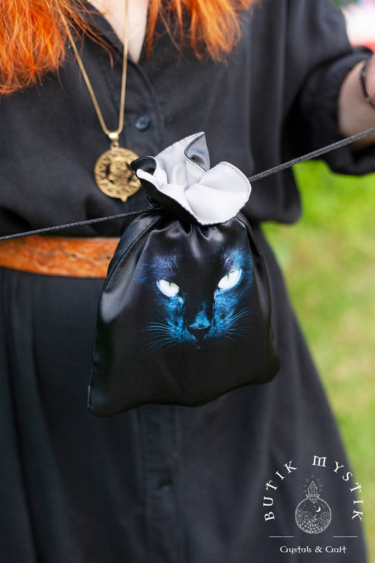 Tarotkortspåse - svart katt