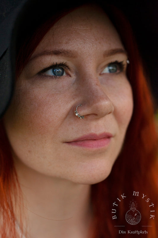 Fake Näsring i silver - Fake nässmycke/septumring