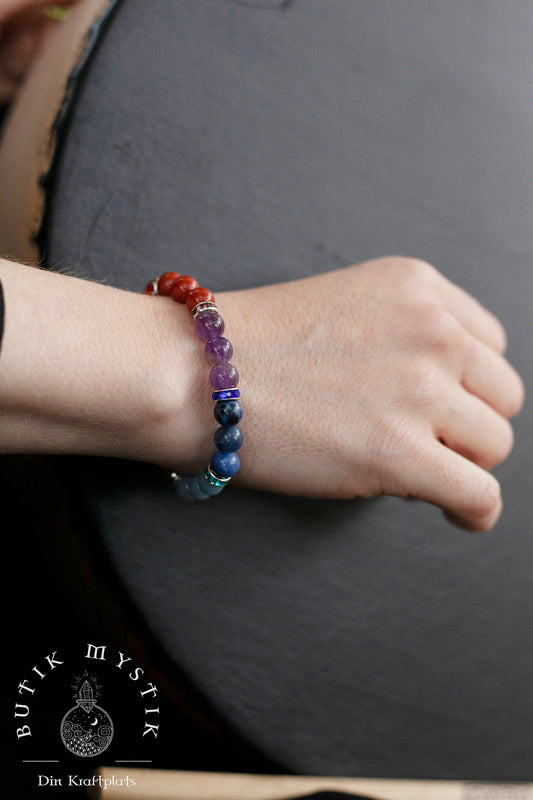 Armband i kristall - Chakra
