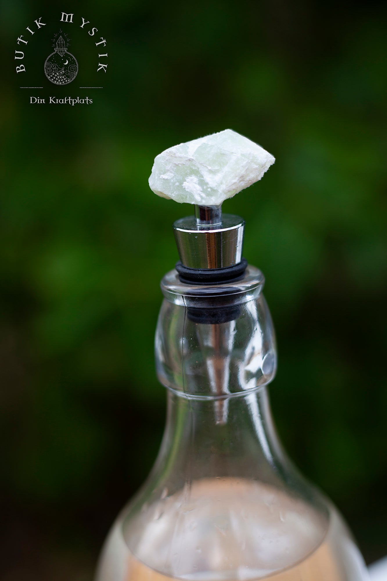 Kork i kristall till flaska / vinflaska - Amazonit