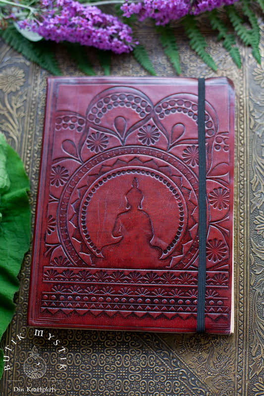 Anteckningsbok i läder - Buddha