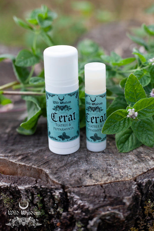 Pepparmynta/Tea tree Cerat / Läppbalsam - Ekologisk